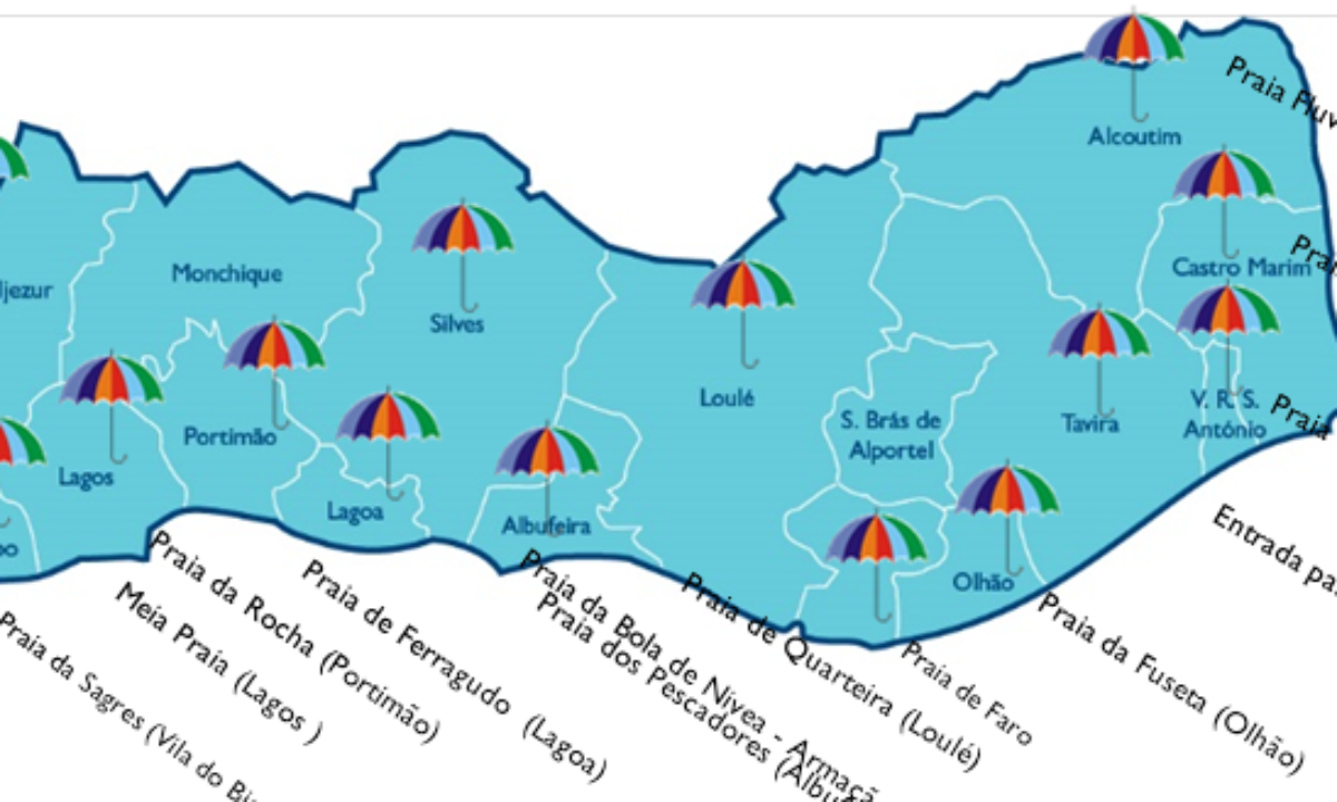 Algarve map  Algarve, Praias algarve, Portimão