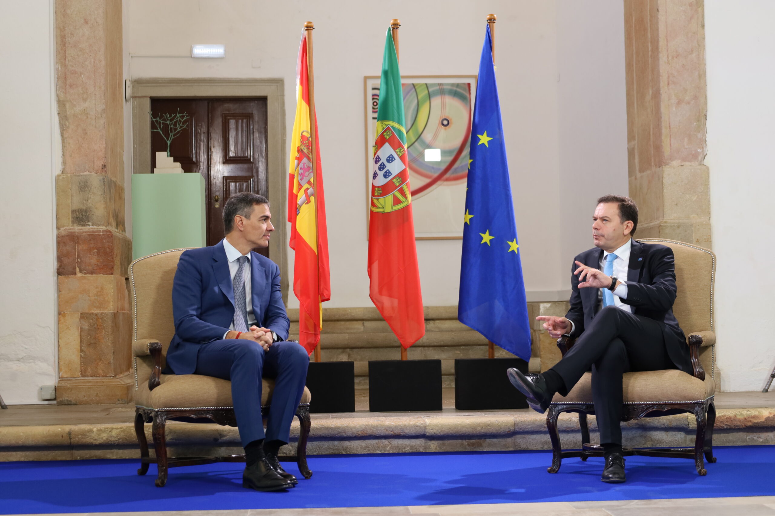 La cumbre luso-española ya ha comenzado con la «Nueva Francia» Montenegro y Sánchez.